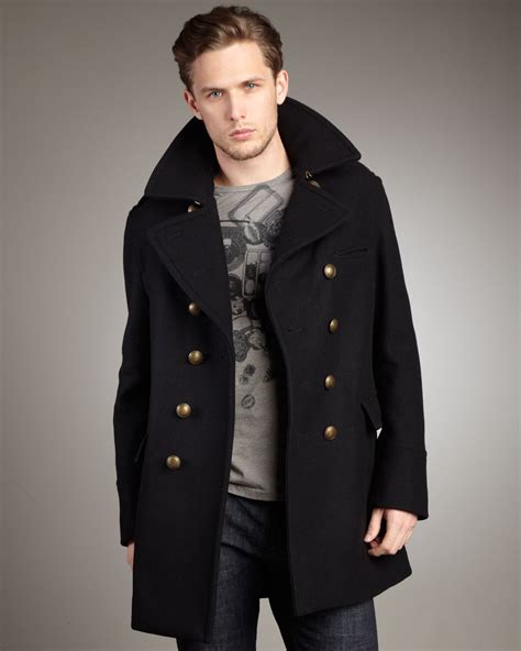 pea coats burberry|Burberry brit coat men's.